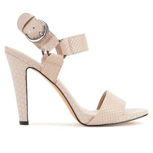 Karl Lagerfeld Paris Women's Leather Dune Pink Cieone Heeled Sandal.  Size 9.5M